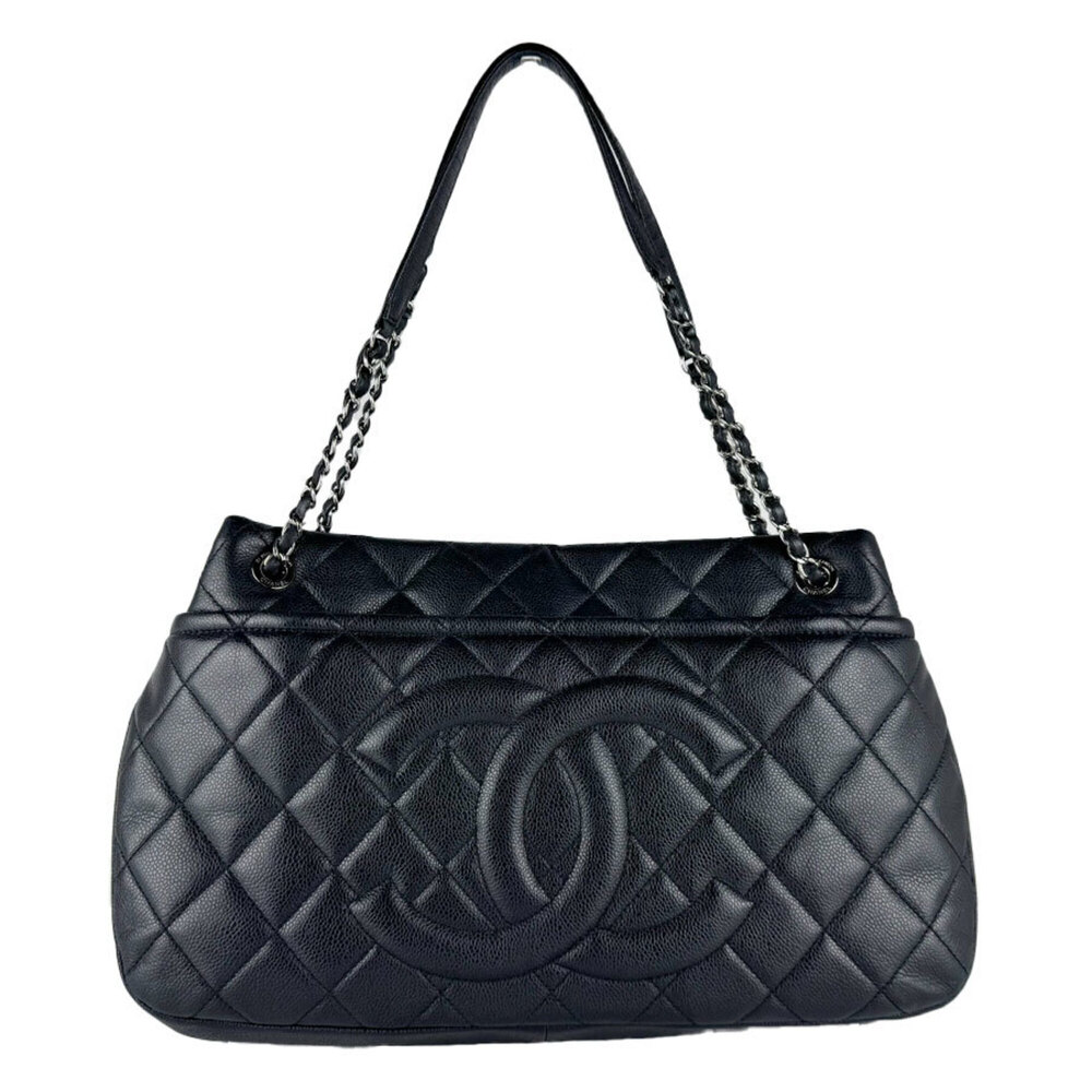 Chanel CHANEL Shoulder Bag, Caviar Leather, Black, Women's z10899